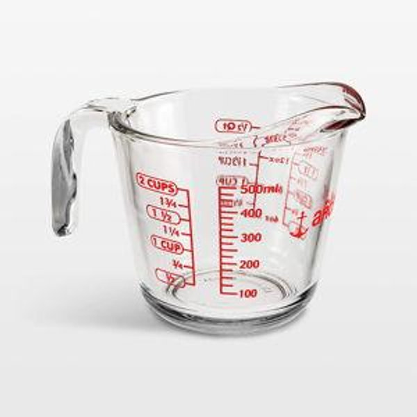 Anchor Hocking Glass Measuring Cup, 2-Cup + Reviews | Crate & Barrel