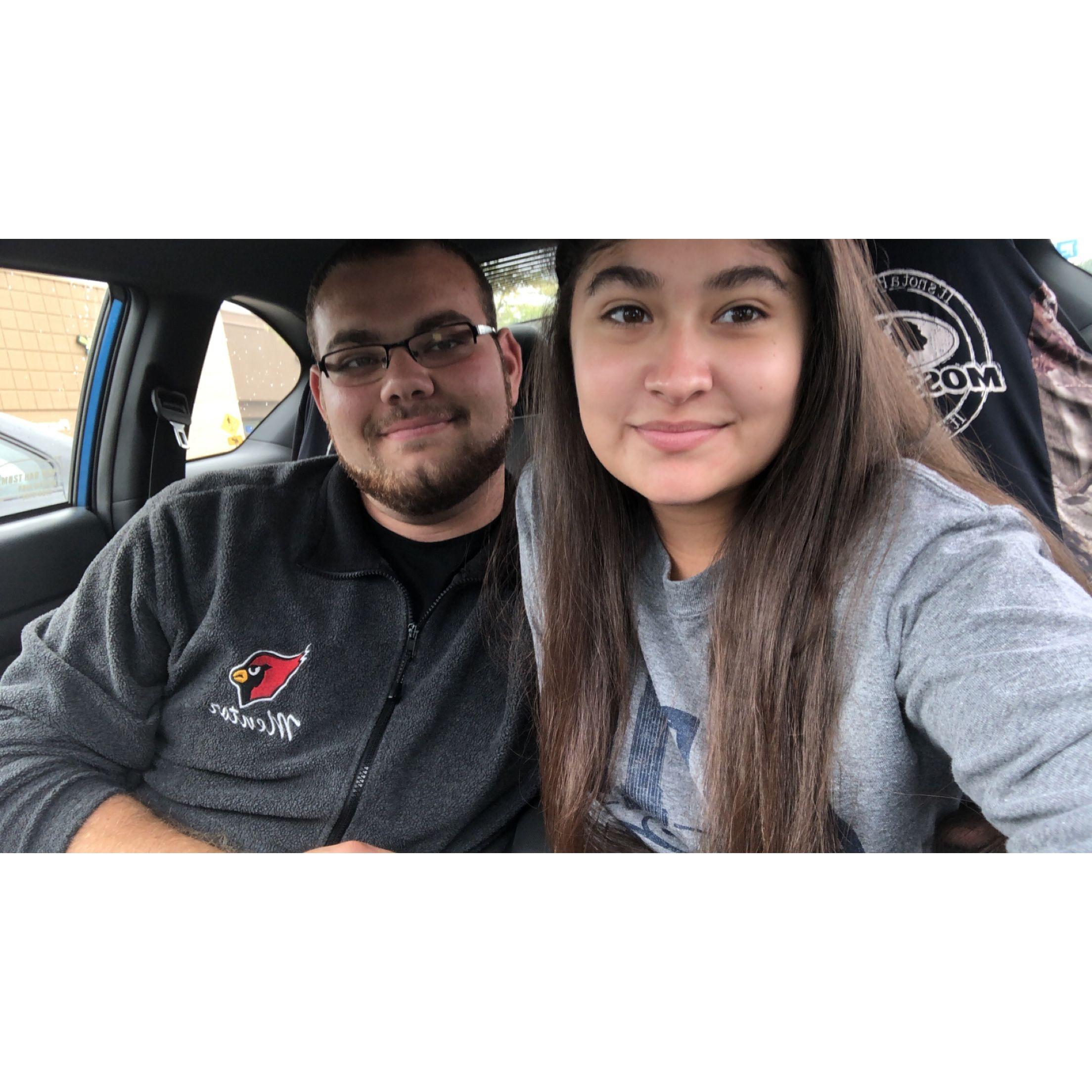 Sept 26th 2018: One of our many lunch dates since we were both working at Walmart at the time!
