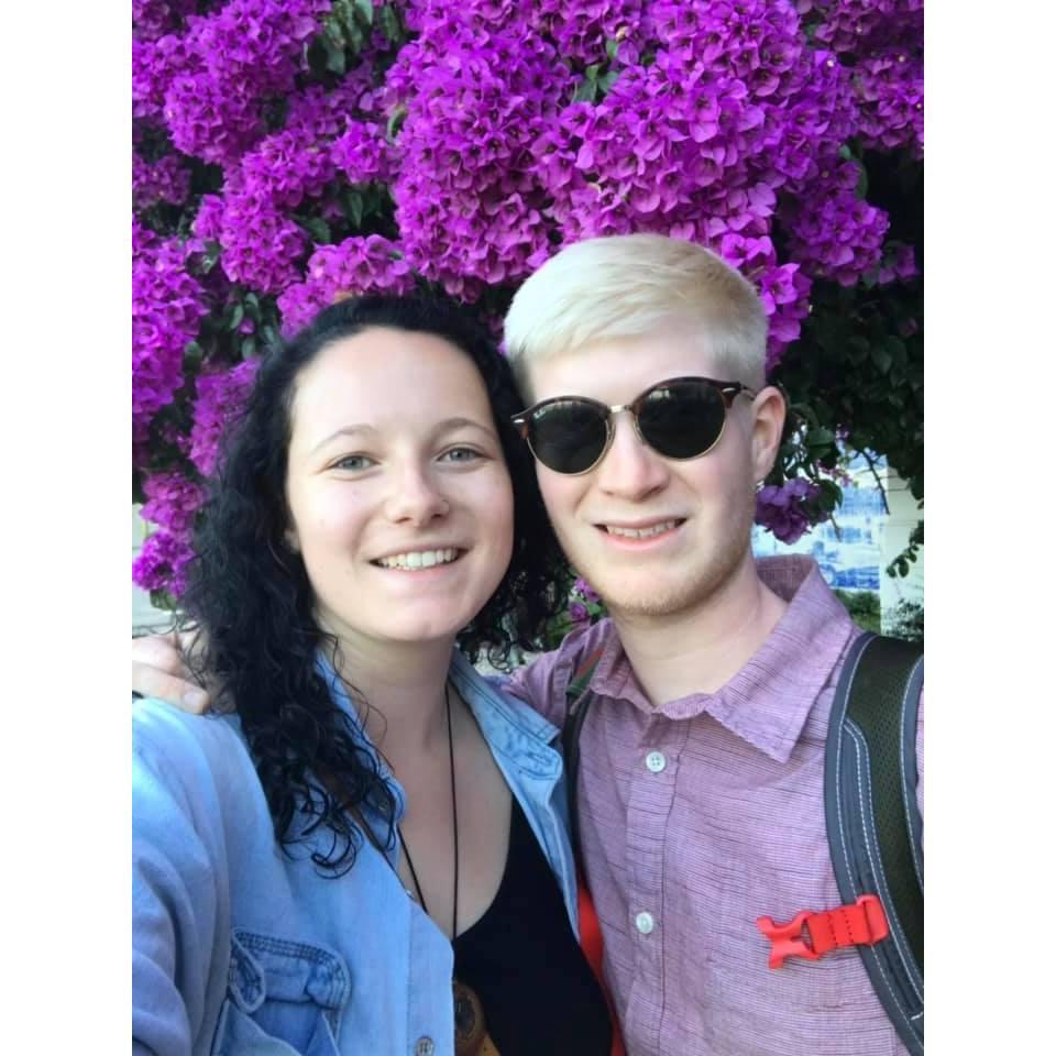 Sam and Taylor studying abroad in Lisbon, Portugal in 2019.