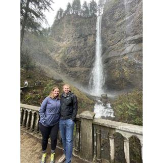 Multnomah Falls - our first trip to Portland together