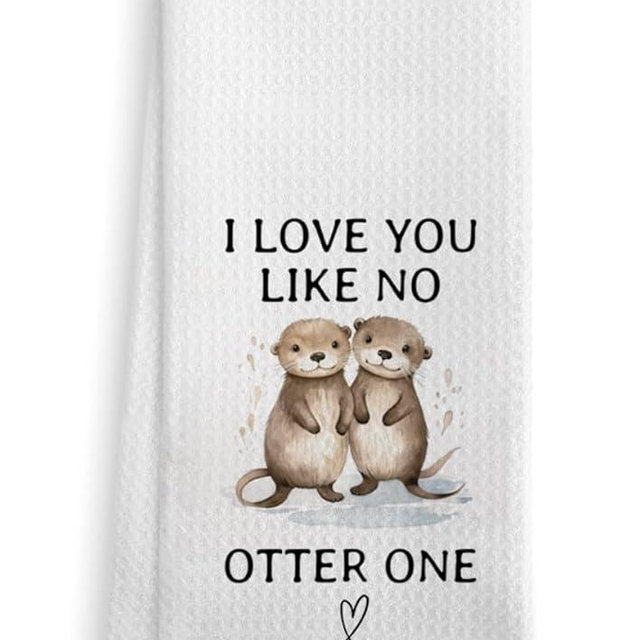 Bnwepo Otter Kitchen Towels and Dishcloths, Otter Gifts for Women, Otter Gifts Drying Cloth Hand Towels Tea Towels for Bathroom Kitchen, Valentines Day Gifts for Her 16 x 24 inches