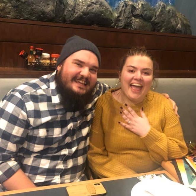 And this y'all, this is right after he proposed.