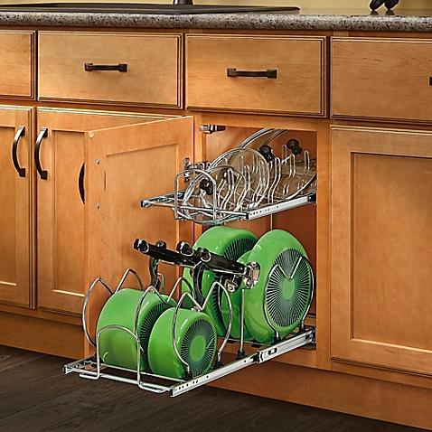Rev-A-Shelf - 5CW2-2122-CR - 21 in. Pull-Out Two-Tier Base Cabinet Cookware Organizer
