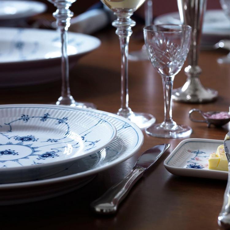 Royal Copenhagen, Blue Fluted Plain Dinner Plate | Zola