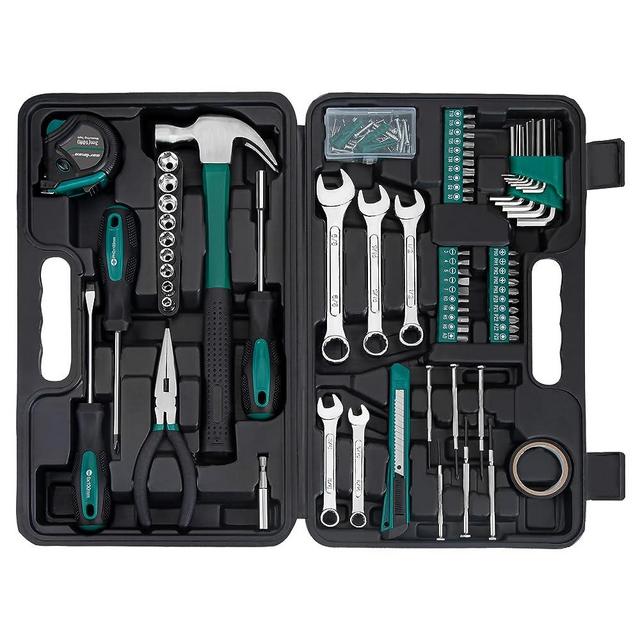 CARTMAN 148 Piece Automotive and Household Tool Set - Perfect for Car Enthusiasts and DIY Home Repairs Green