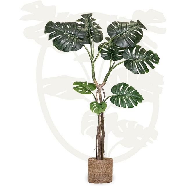 Maia Shop Artificial Monstera Plant 5 Feet Tall Tropical Palm Tree with Realistic Leaves, Ideal for Home Decor Indoor, 62 inches