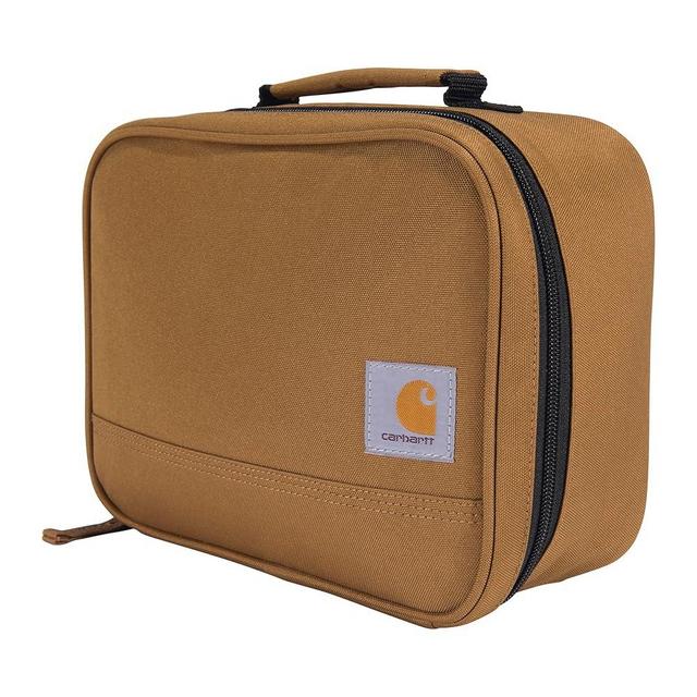 Carhartt Insulated 4-Can Lunch Cooler for Men and Women, Fully Insulated and Water Resistant, Essential Lunch Cooler (Carhartt Brown)