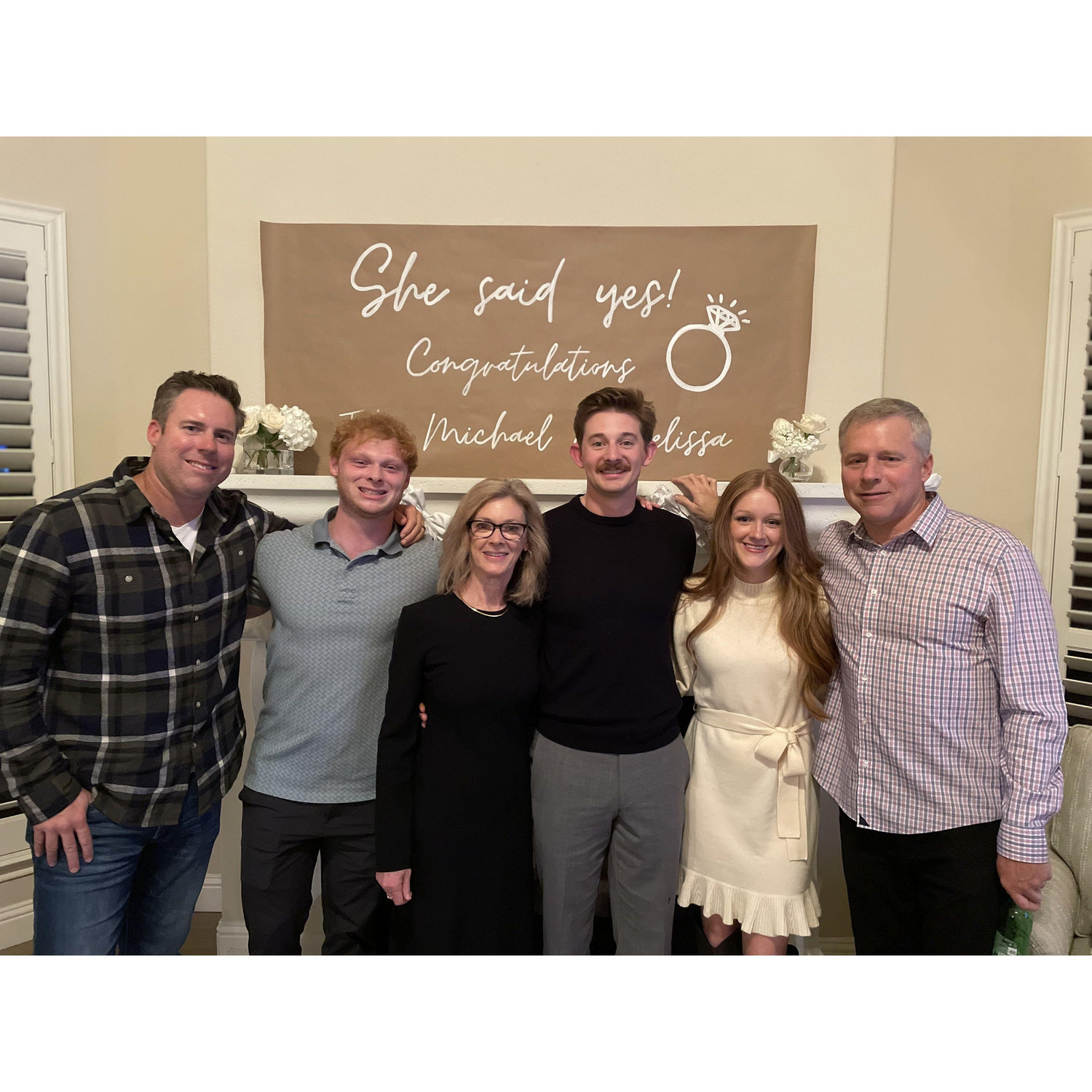 Melissa's family: Derick, Donovan, Judy, and Kevin Geise
