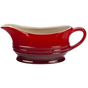 Le Creuset Stoneware 12-Ounce Gravy Boat, Cerise (Cherry Red)