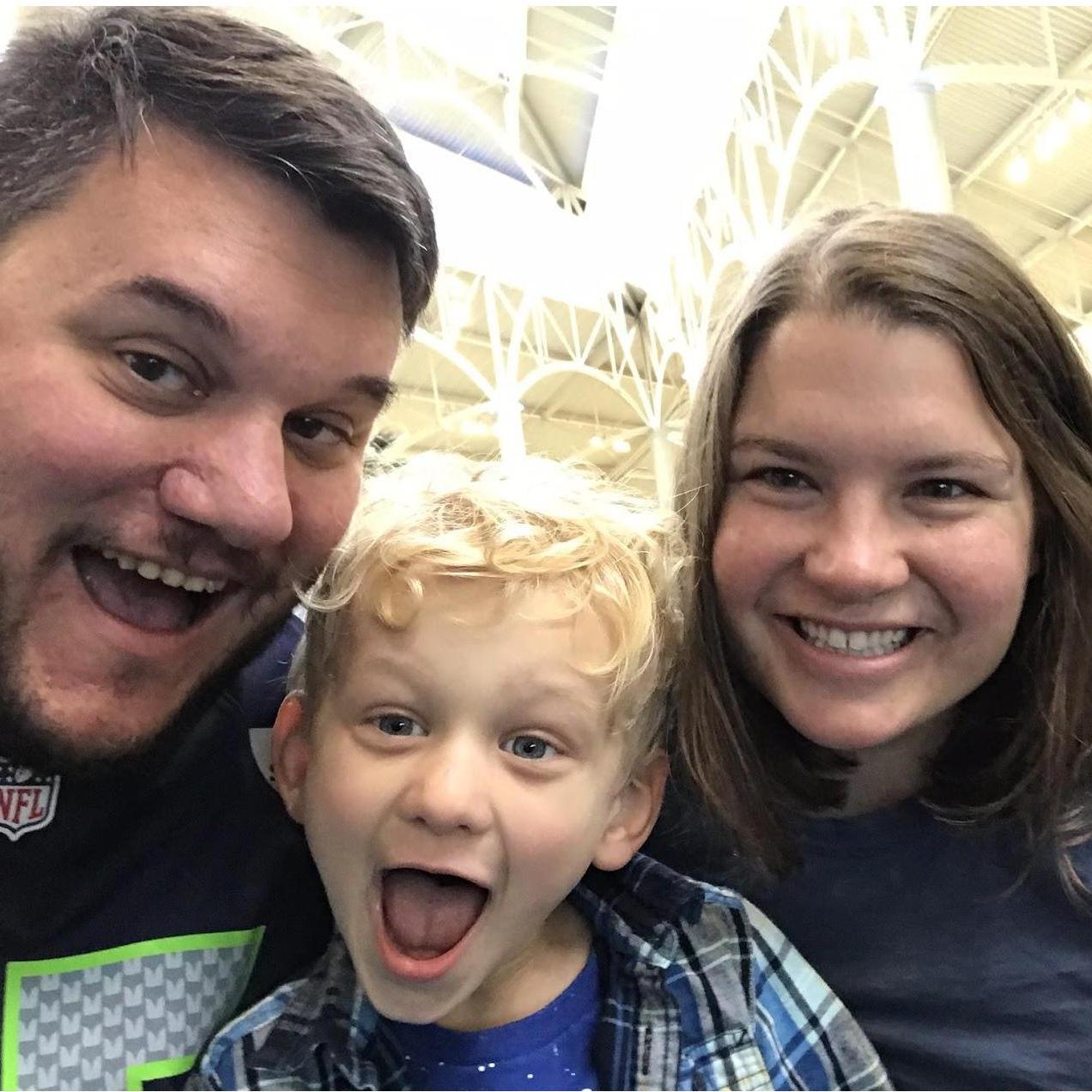 The first photo of all three of us. This was Julia's first trip out to Idaho!