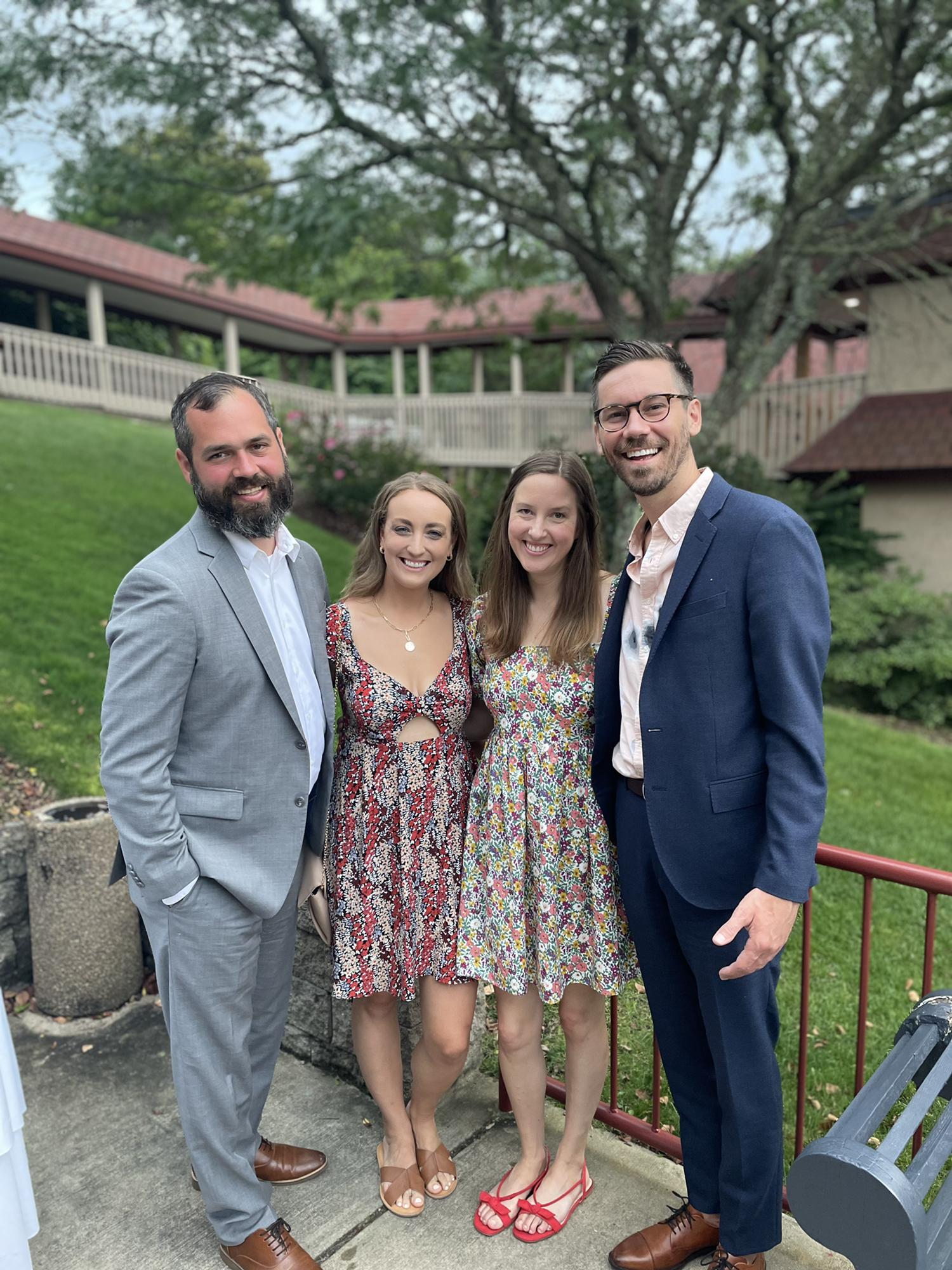 With our friends Griff and Laurel at Jeff and Bethany’s (second) wedding in Cape Cod August 2021