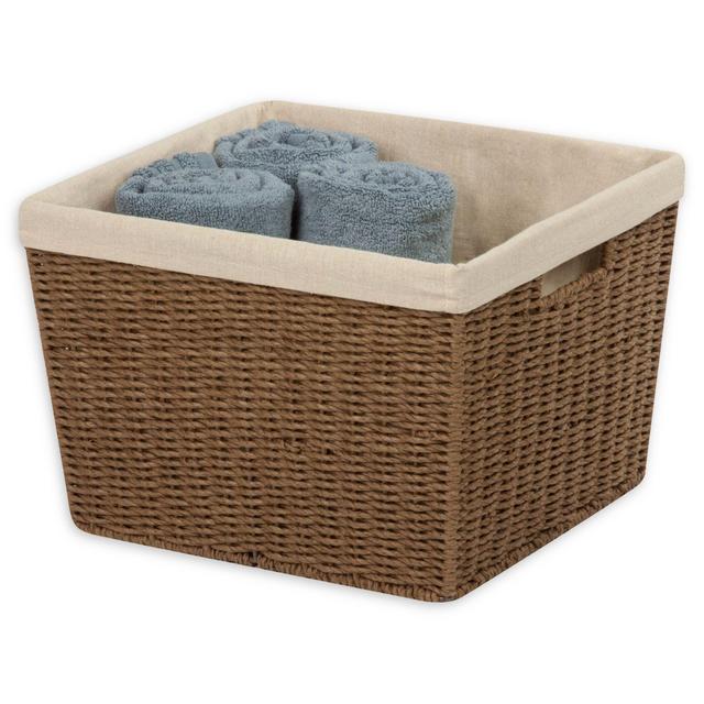 Honey-Can-Do® Large Paper Rope Shelf Basket with Liner in Brown