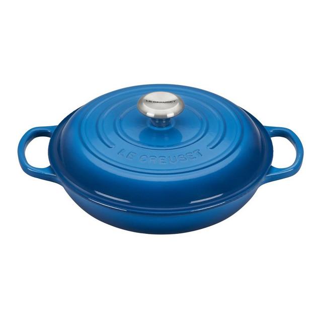 Le Creuset Signature Cast-Iron Braiser, 2 1/4-Qt., Marseille