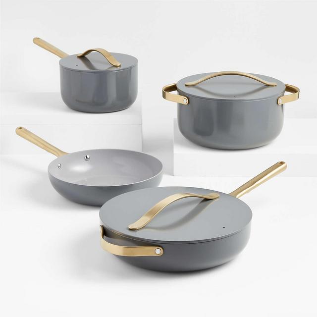 Caraway Mini Fry Pan in Black with Gold Accents in 2023  Bakeware set,  Ceramic bakeware set, Ceramic cookware set
