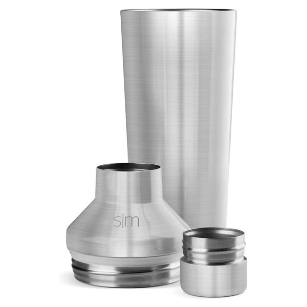 Simple Modern Cocktail Shaker Set with Jigger Lid | Stainless Steel Boston Shaker Insulated Martini Mixer for Mocktails | Gifts for Men Women Him Her | Classic Collection | 20oz | Simple Stainless