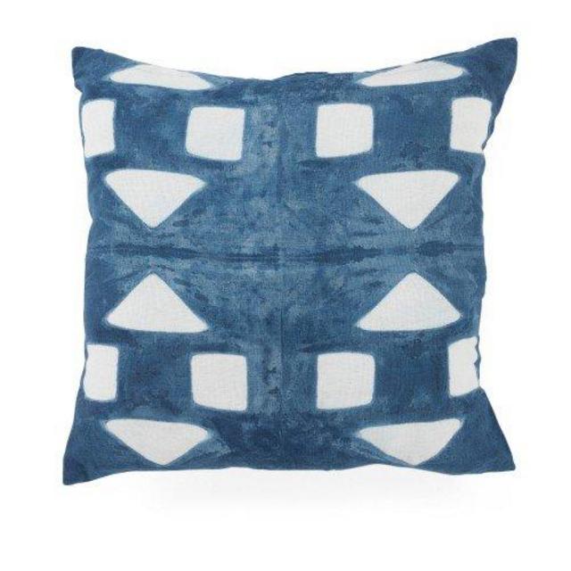 Indigo Geo Print Pillow Triangle