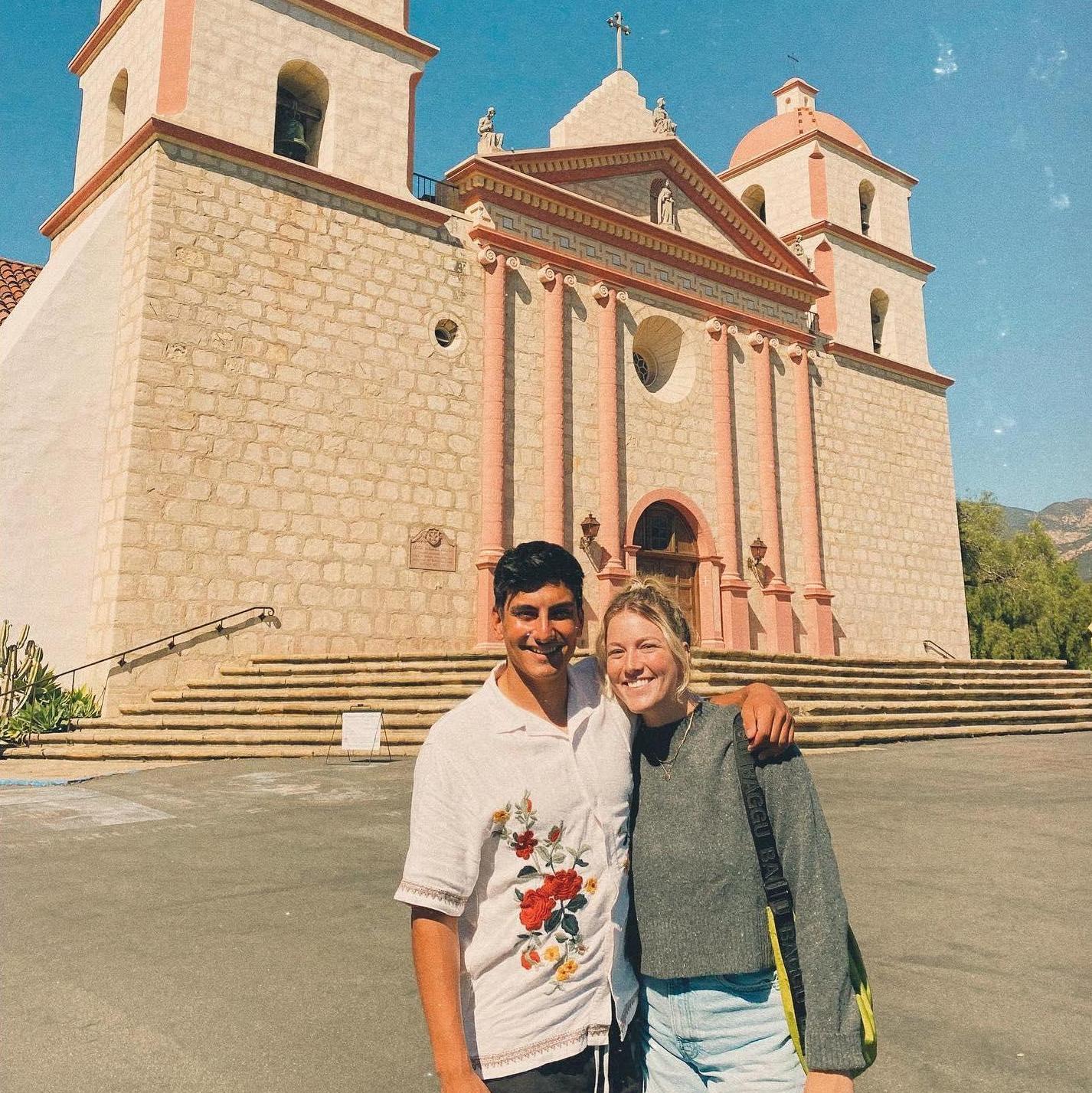 In Santa Barbara together for the first time- our future home :)