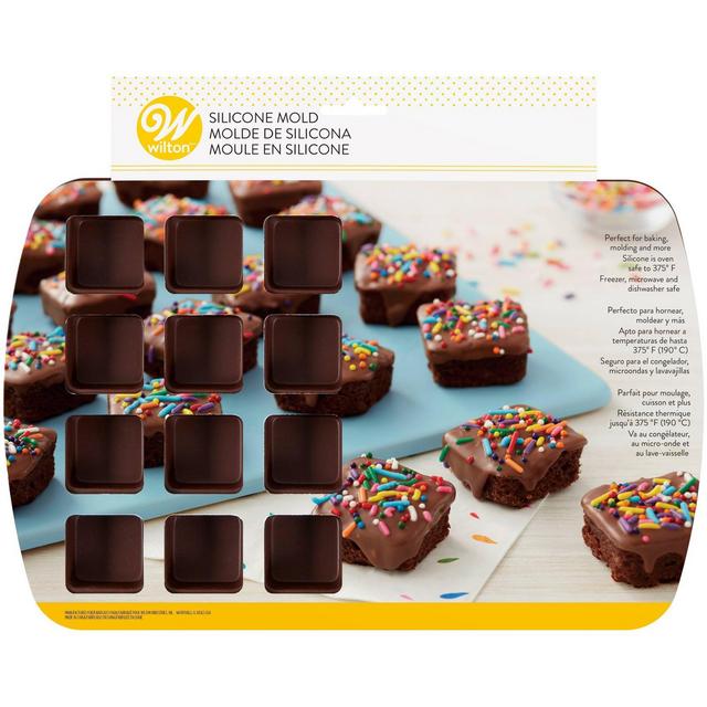 Wilton 24 Cavity Bite Size Brownie Squares Silicone Mold