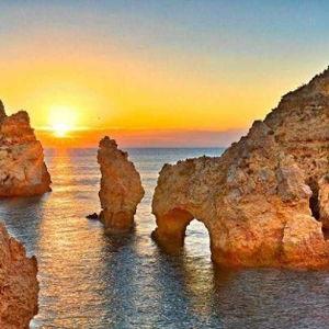 Sunset Boat Ride in Lagos, Portugal