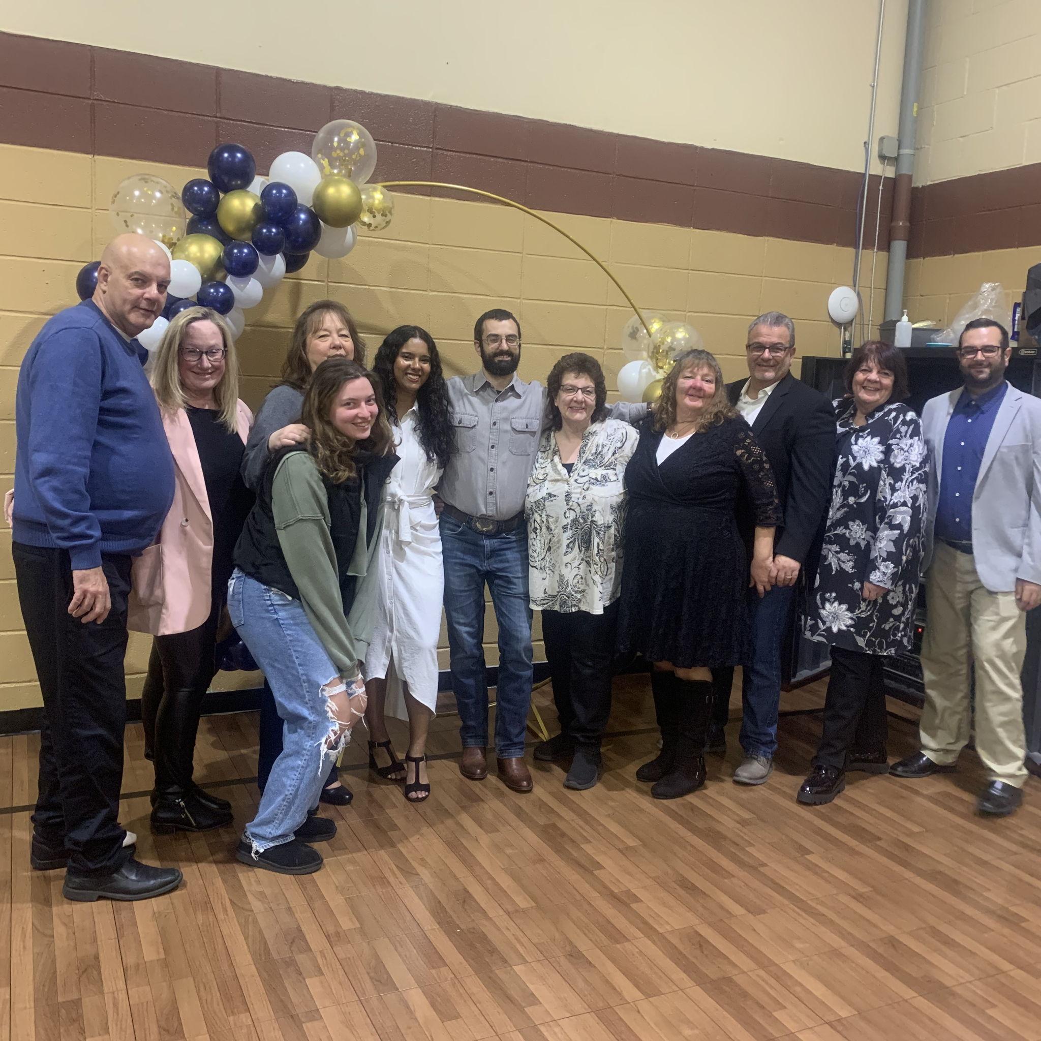 Engagement party picture with Dom's family