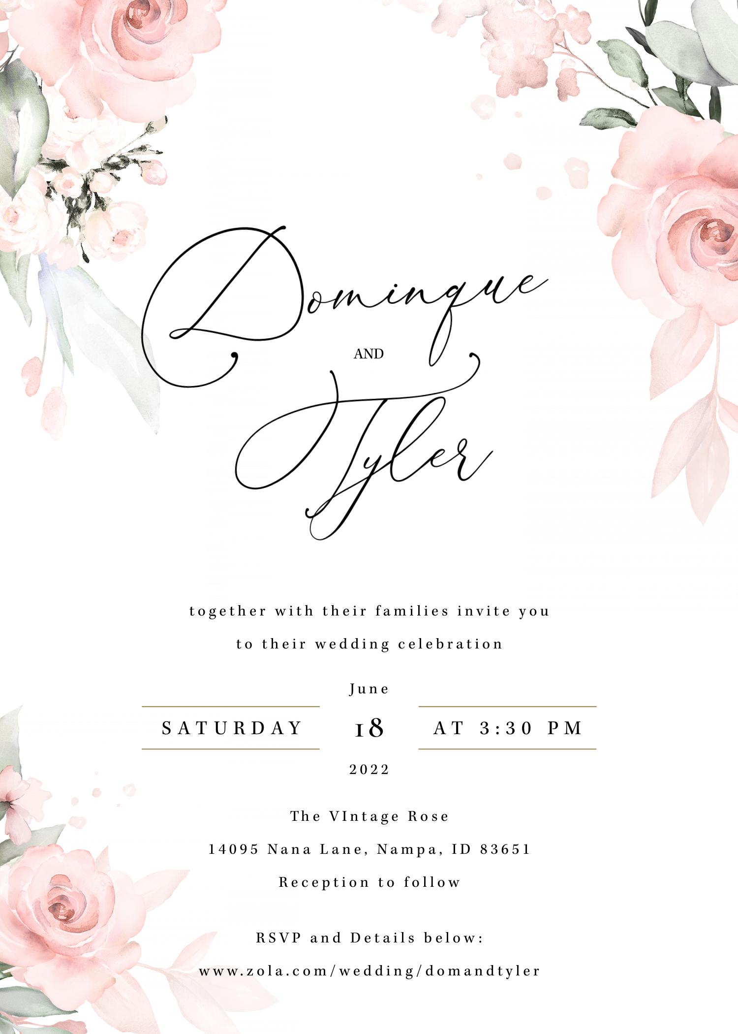 The Wedding Website of Dominque Cook and Tyler Grandy
