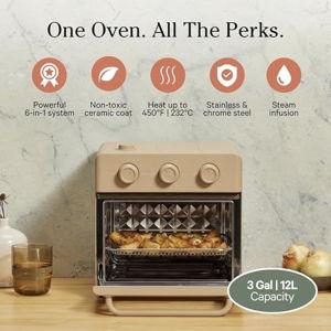 Our Place Wonder Oven | 6-in-1 Air Fryer & Toaster Oven with Steam Infusion | Compact, Countertop Friendly, Fast Preheat, Multifunctional | Air Fry, Toast, Roast, Bake, Reheat & Broil | Steam