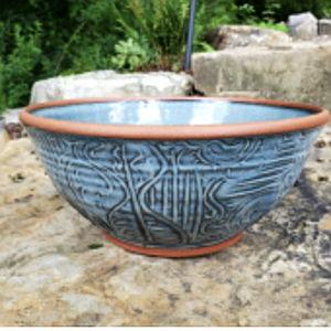 Large Serving Bowl or Mixing Bowl in Rooted in Slate Blue