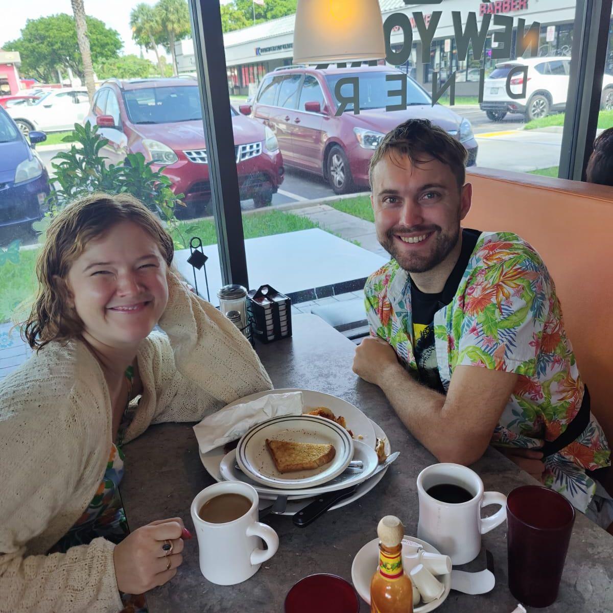 Before you all knew us as a couple, our friends at New York Diner in Fort Lauderdale did! Here's a cutie pic from our very early days.
