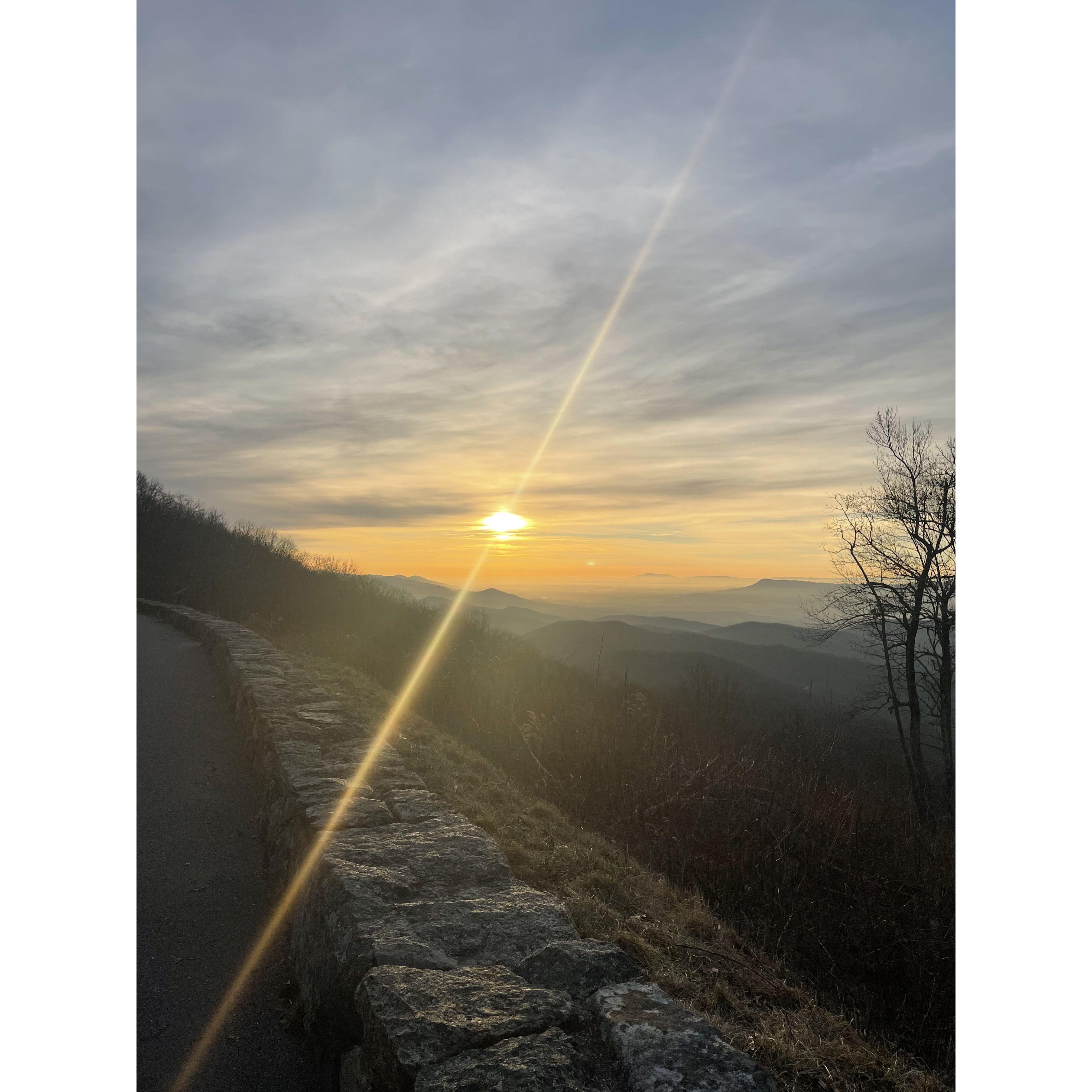 The day before our engagement. Skyline Drive through Shenandoah National Park.