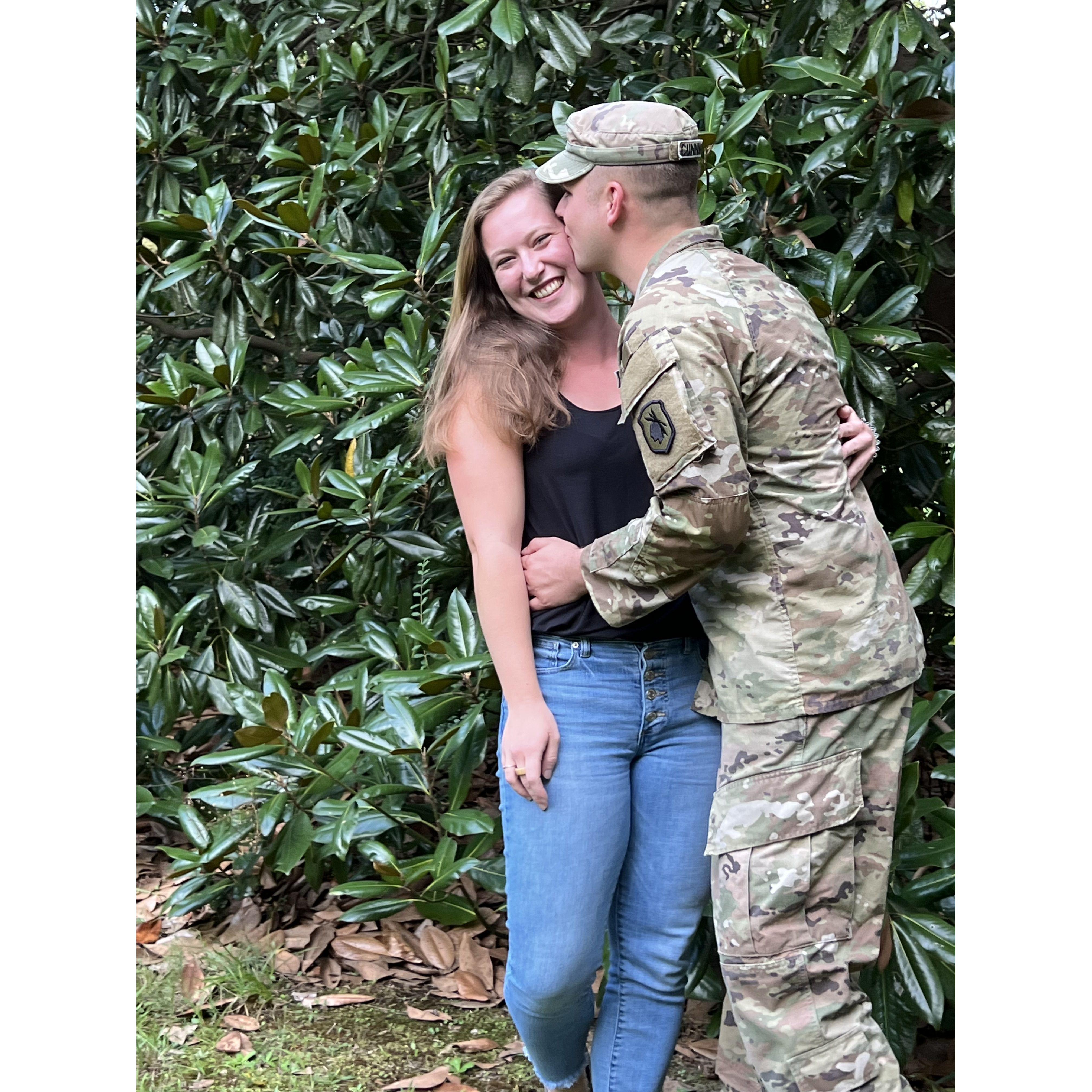 Shortly after he was commissioned as a 2nd lieutenant.