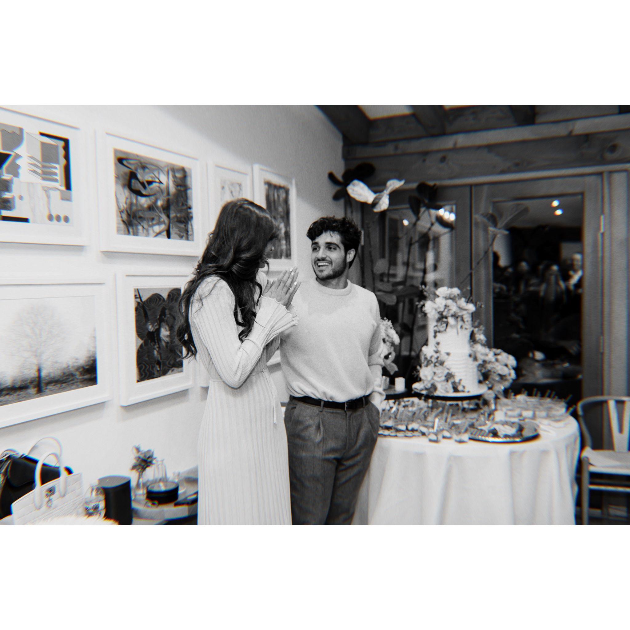 A thank you speech from the newly engaged...