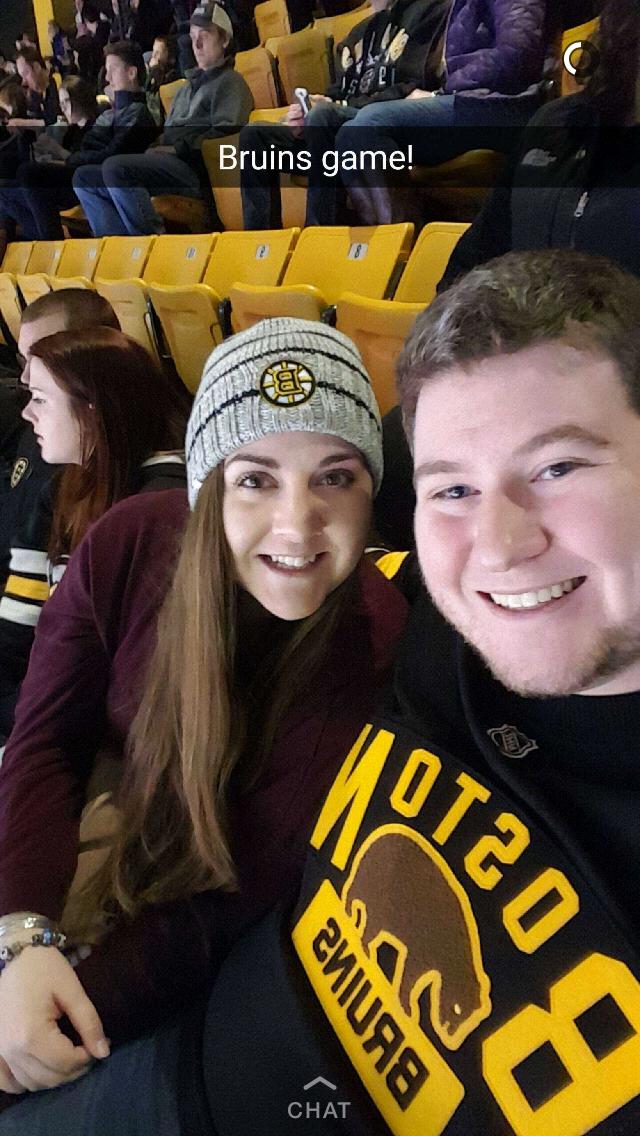 At a bruins game!