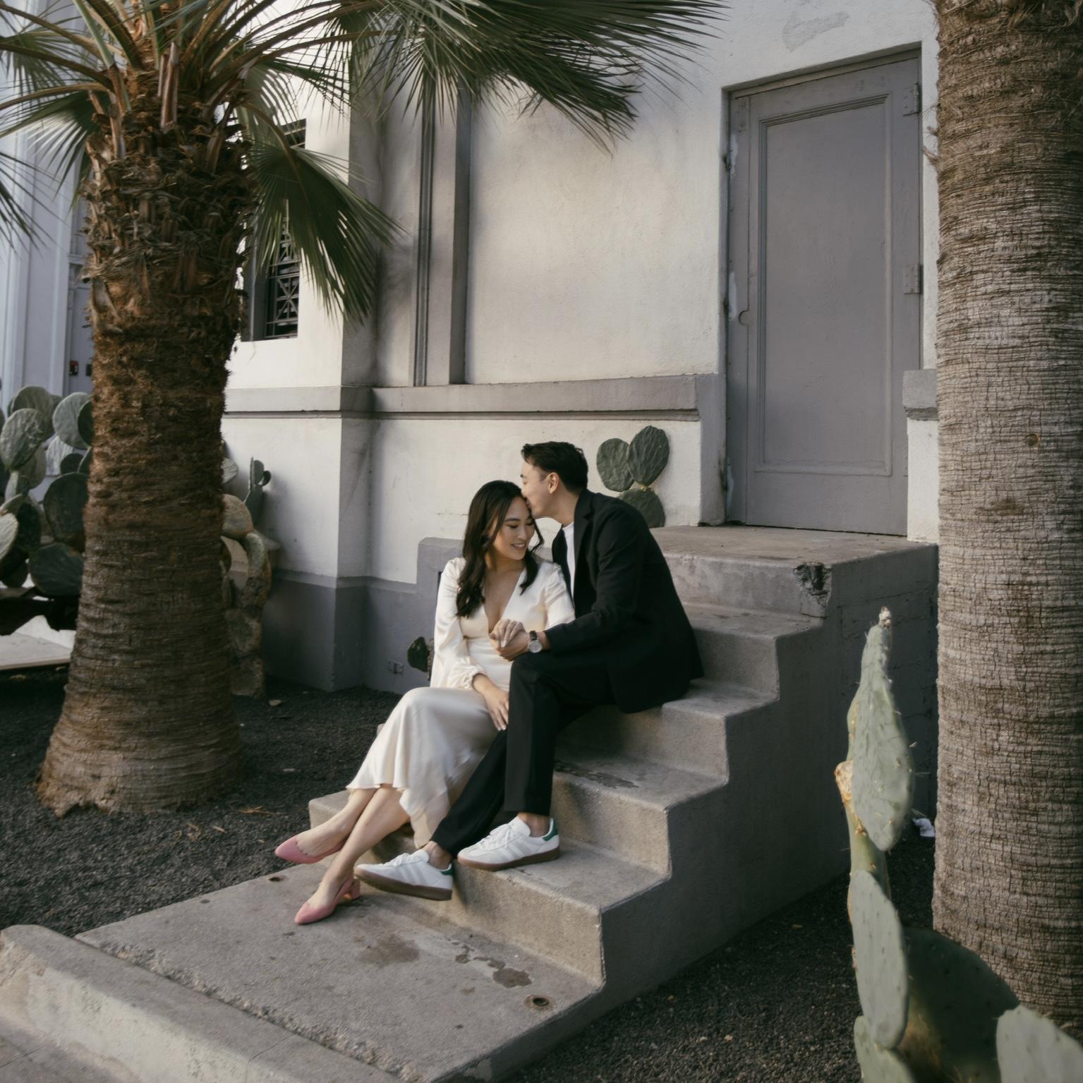 Arts District LA: Our stomping grounds and the perfect backdrop for our engagement photos.