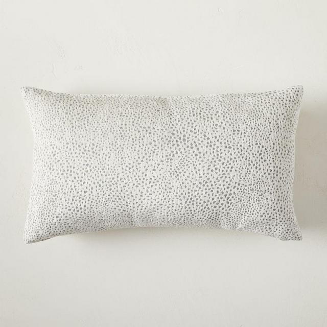 Dotted Chenille Jacquard Pillow Cover, 12"x21", White