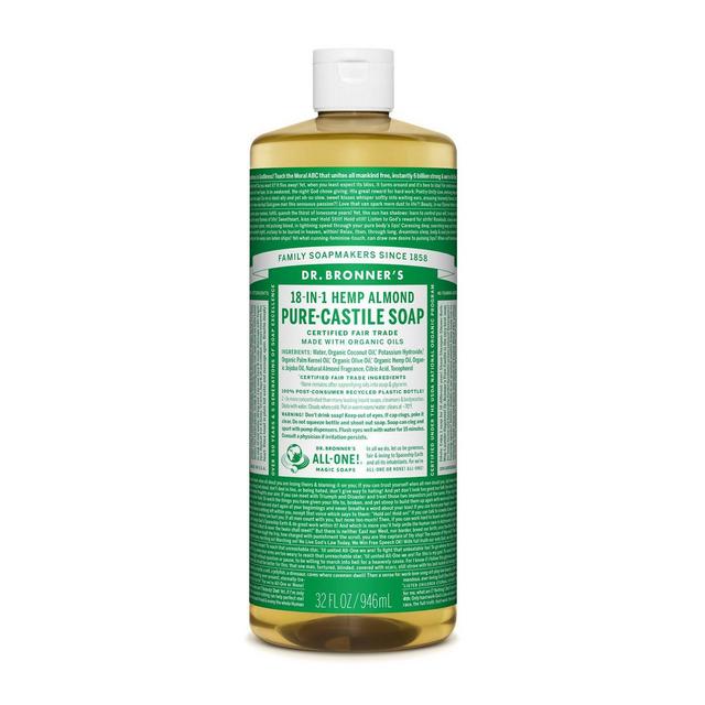 Dr. Bronner's 18-In-1 Hemp Pure-Castile Soap - Almond - 32 fl oz