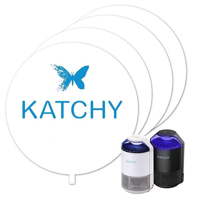 KATCHY Insect Trap 4-Pack of Refillable Glue Boards