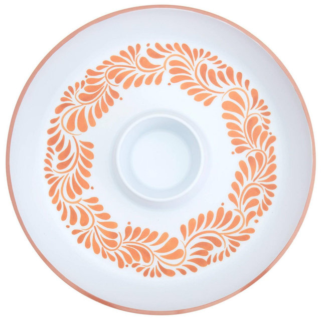 Infuse 16" Melamine Chip and Dip Orange