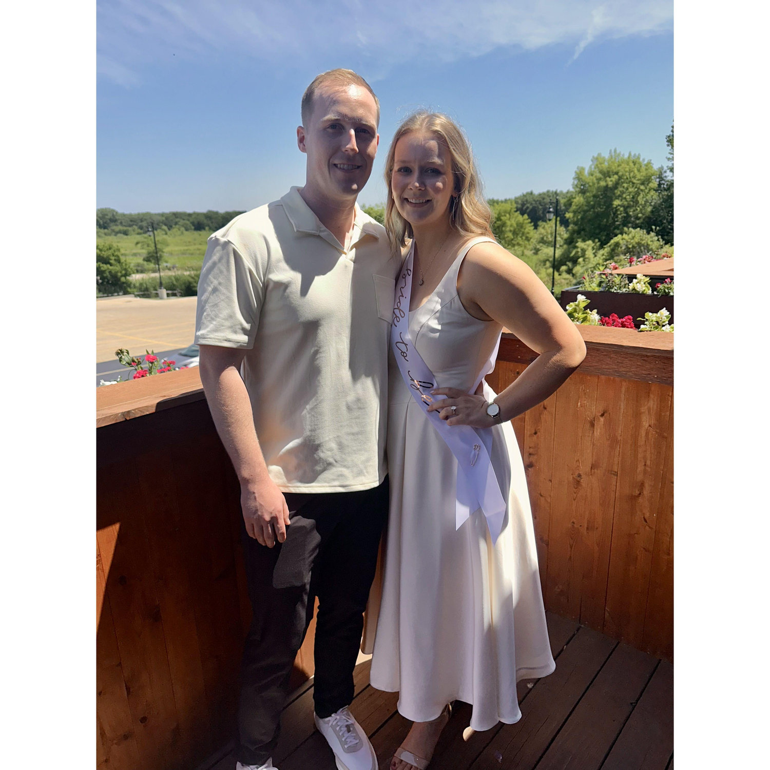 At Abigail's bridal shower.