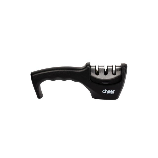 Cheer Collection Professional 3-Step Kitchen Knife Sharpener