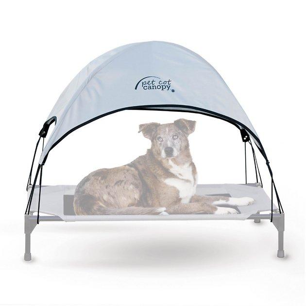 K&H PET PRODUCTS Cot Canopy for Elevated Dog Bed, Gray, Large - Chewy.com