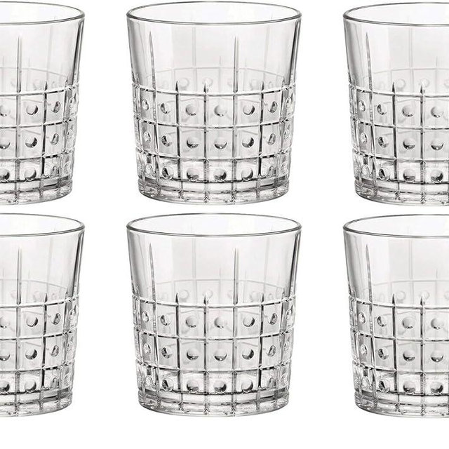 Bormioli Rocco Bartender 13.25 oz. Este Double Old Fashioned DOF Drinking Glasses, Clear, Set of 6