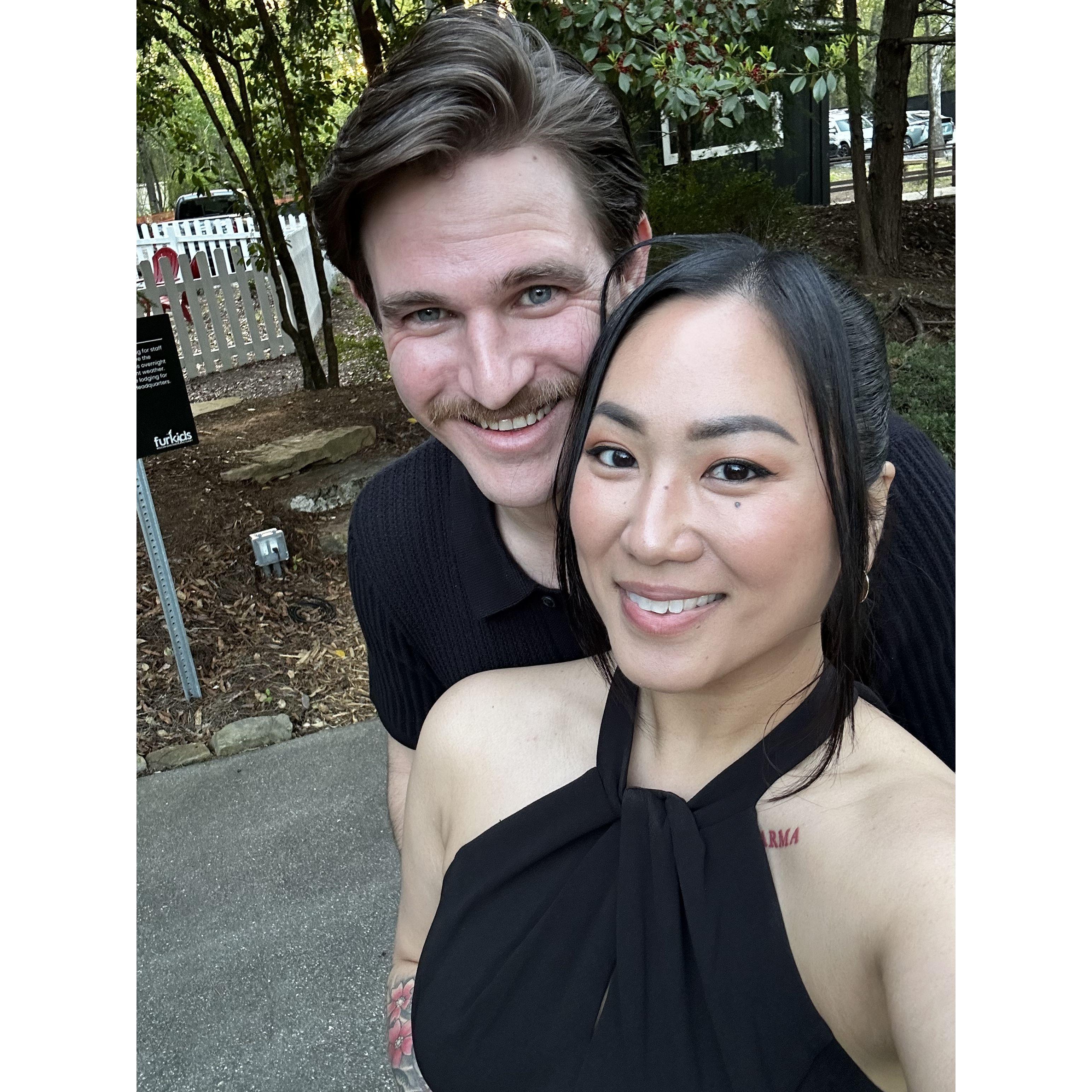 Our first banquet together for FurKids at Shiloh Gardens! Who would've thought a year later we'd be having our big day here!