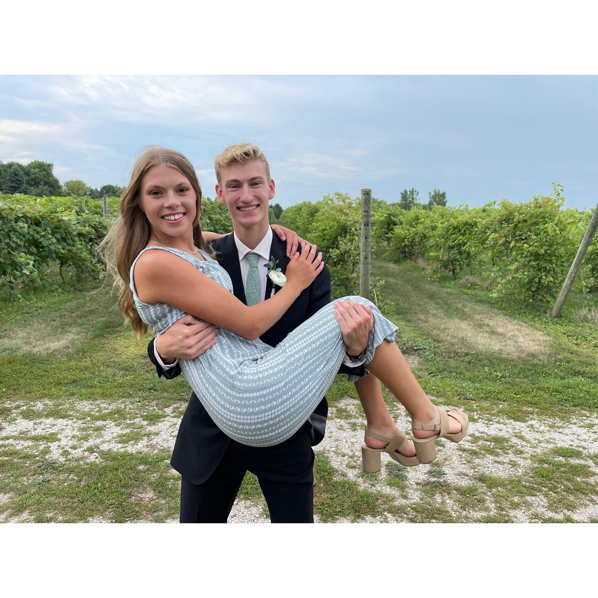 At Caleb and Madelynn's wedding