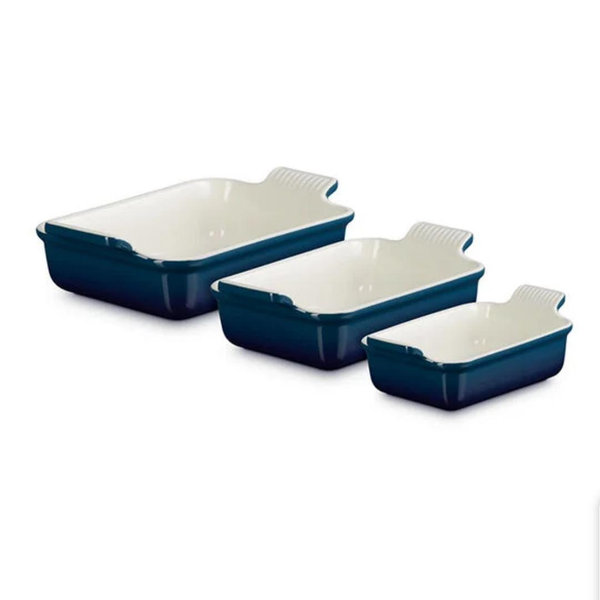 Heritage 3-Piece Rectangular Baking Dish Set - Agave