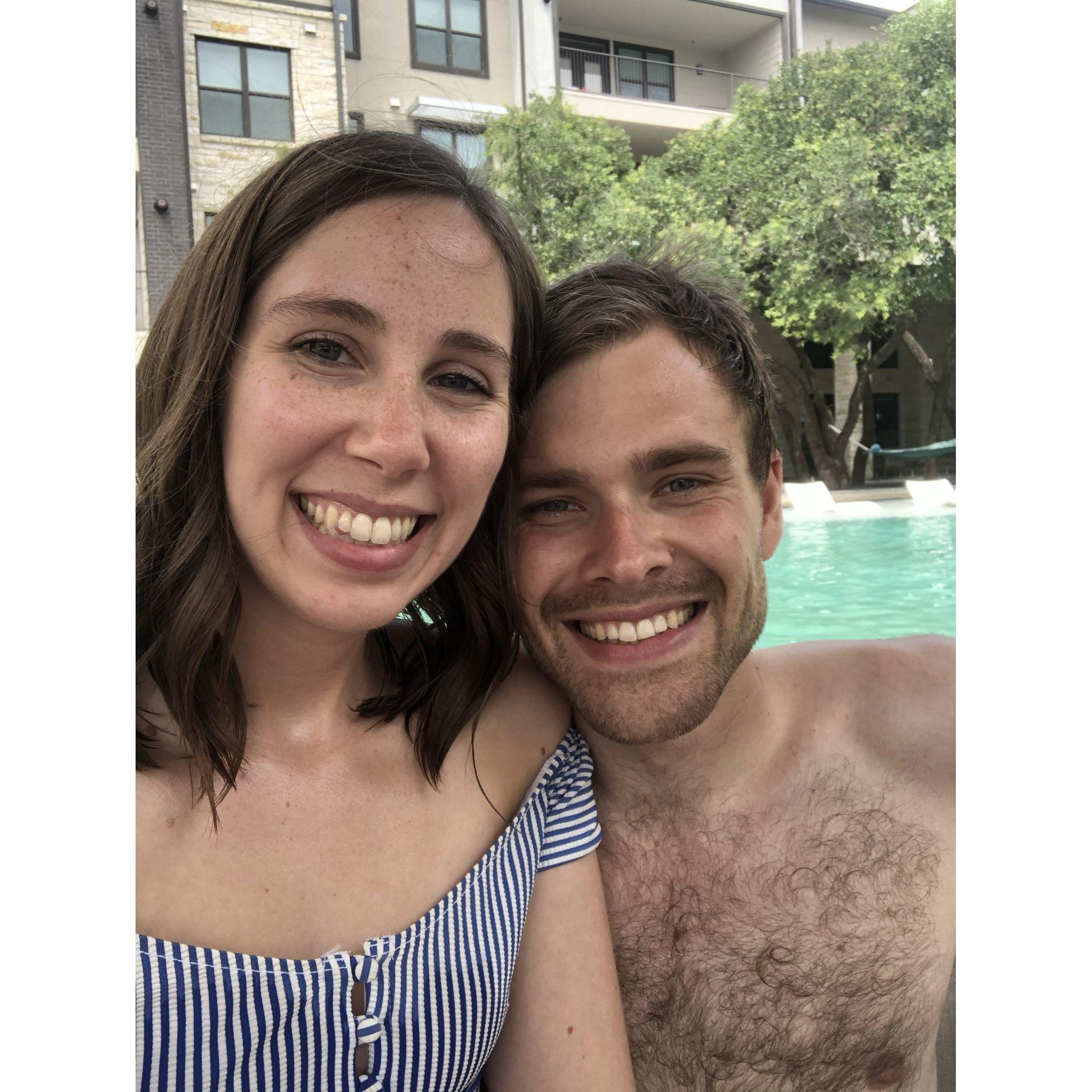 Pool days at Henry's apartment in 2021