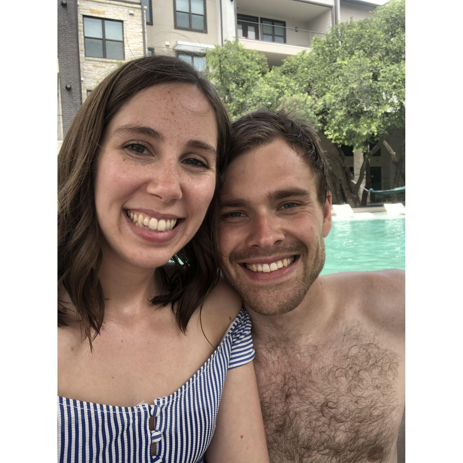 Pool days at Henry's apartment in 2021