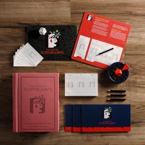 WS Game Company Scattergories Vintage Bookshelf Edition Linen Fabric-Wrapped Book Case with Integrated Storage & 1988 Retro Graphics - Classic Board Game for Family Night, 2-4 Players, Ages 12+
