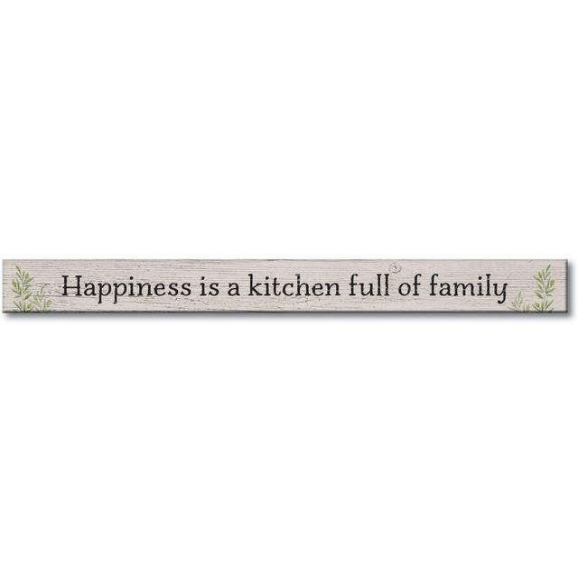 Happiness is a Kitchen 1.5-Inch x 16-Inch Wood Wall Art