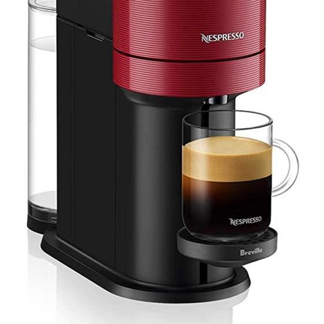 Nespresso Vertuo Next Coffee and Espresso Machine NEW by Breville, Cherry, Compact, Single Serve, One Touch to Brew, Coffee Maker and Espresso Machine