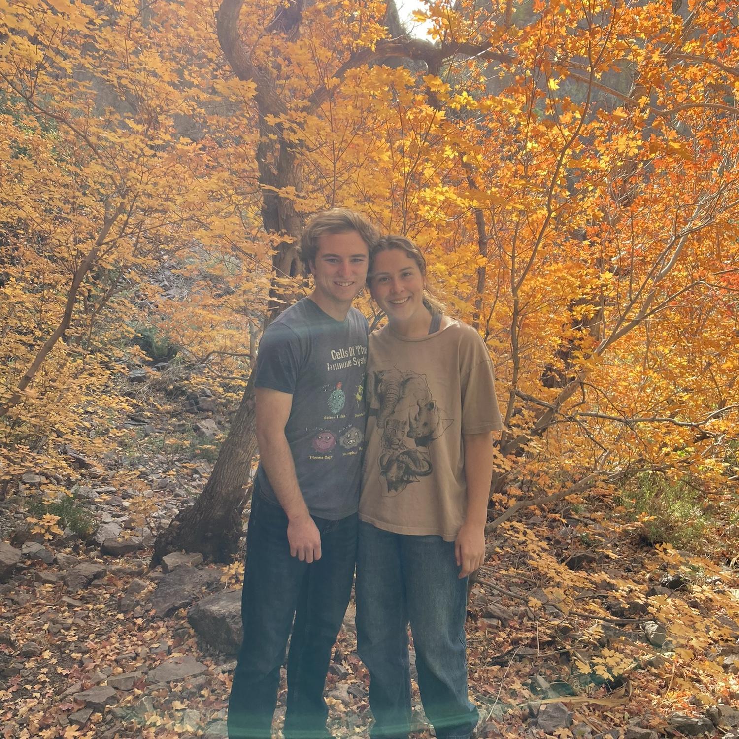 Taken by Esther's brother Henry at Soledad Canyon near Las Cruces, NM. Jack spent Thanksgiving of 2024 with Esther's family. Some of these yellow leaves ended up as feast decorations 🦃